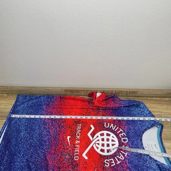 Nike Mens United States Track & Field Dri-FIT T-Shirt Red Blue FJ3411-635 Large - Picture 8 of 8